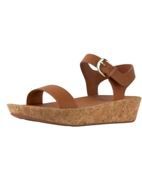Fitflop Womens Bon II Back Strap Cork Platform Comfort Sandals Tan Shoes Size 9